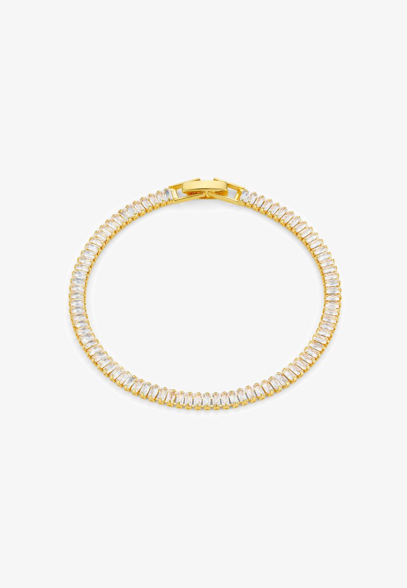 Orelia CRYSTAL BAGUETTE TENNIS BRACELET - Pulseira - pale gold-coloured