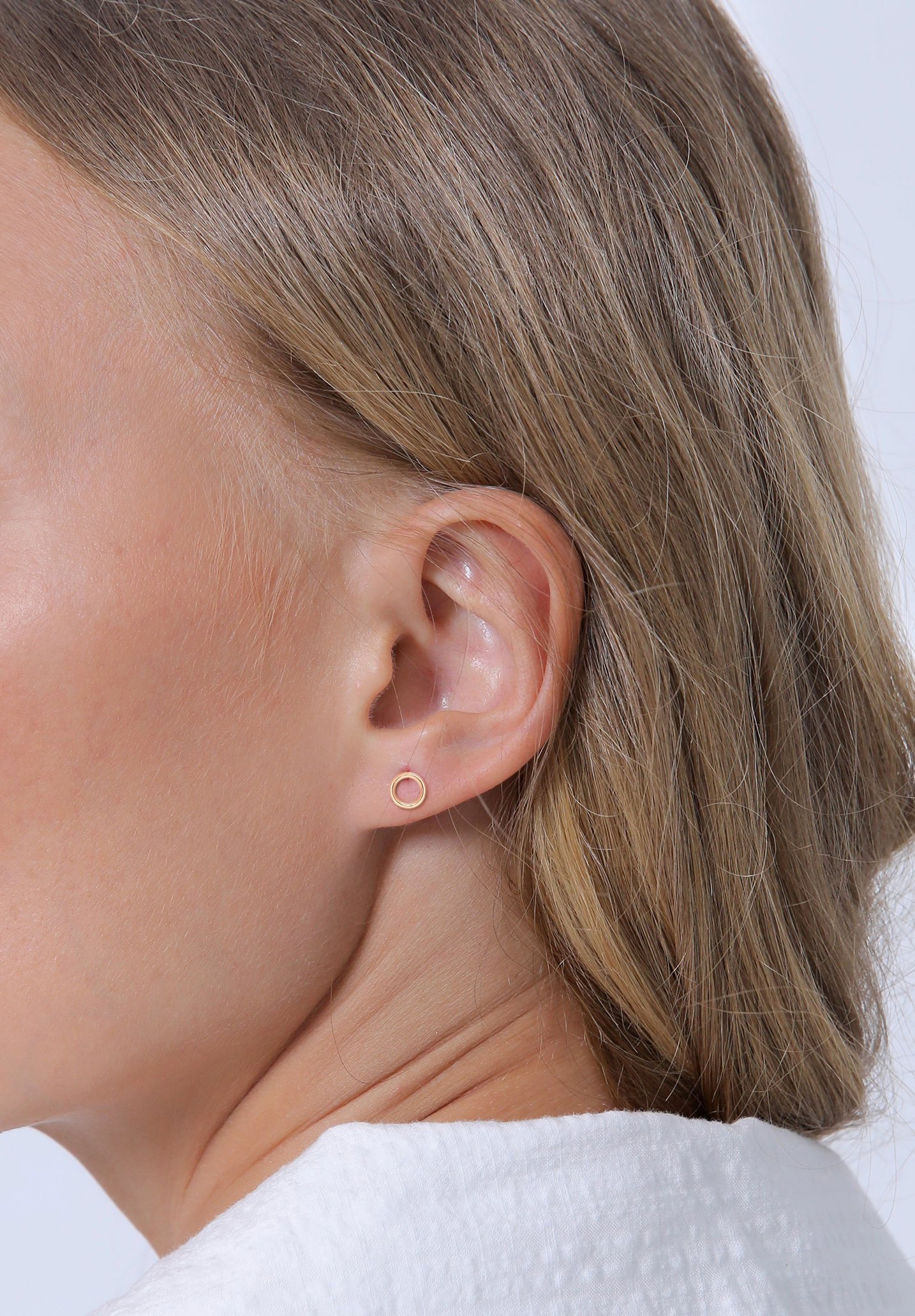 Elli - Orecchini a cerchio minimal in Argento Sterling 925 per donna