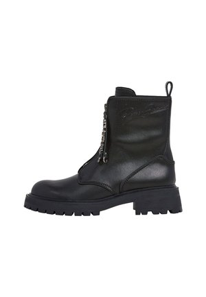 Platform ankle boots - black