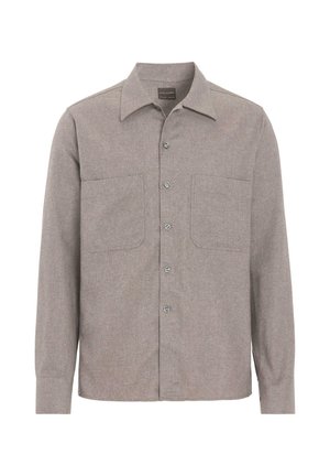 Oscar Jacobson, STRAIGHT FIT CUBAN WINTER TWILL SHIRT - Chemise - coffe brown