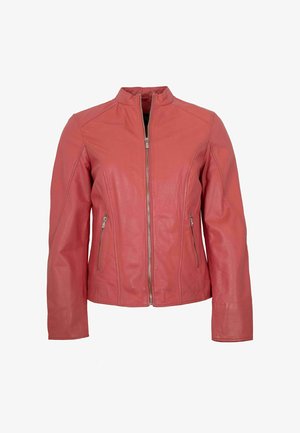 Lederjacken24, FULYA - Leather jacket - coral