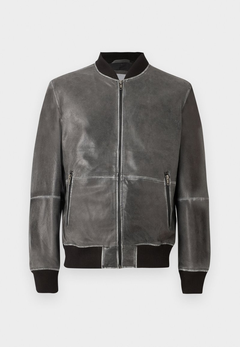 jack & jones Leren jas zwart