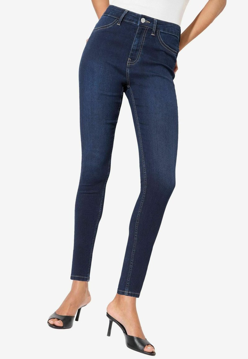 Friends Like These PETITE FIT - HIGHWAISTED - Oprijete (skinny) kavbojke - dark blue