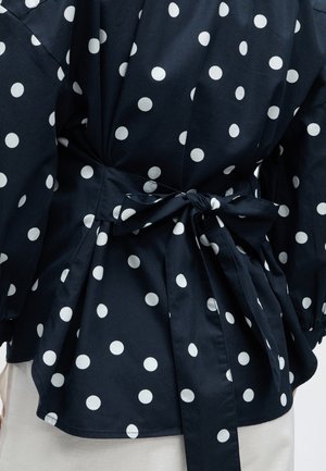 TOM TAILOR, BLOUSE WRAP STYLE - Hemdbluse - navy