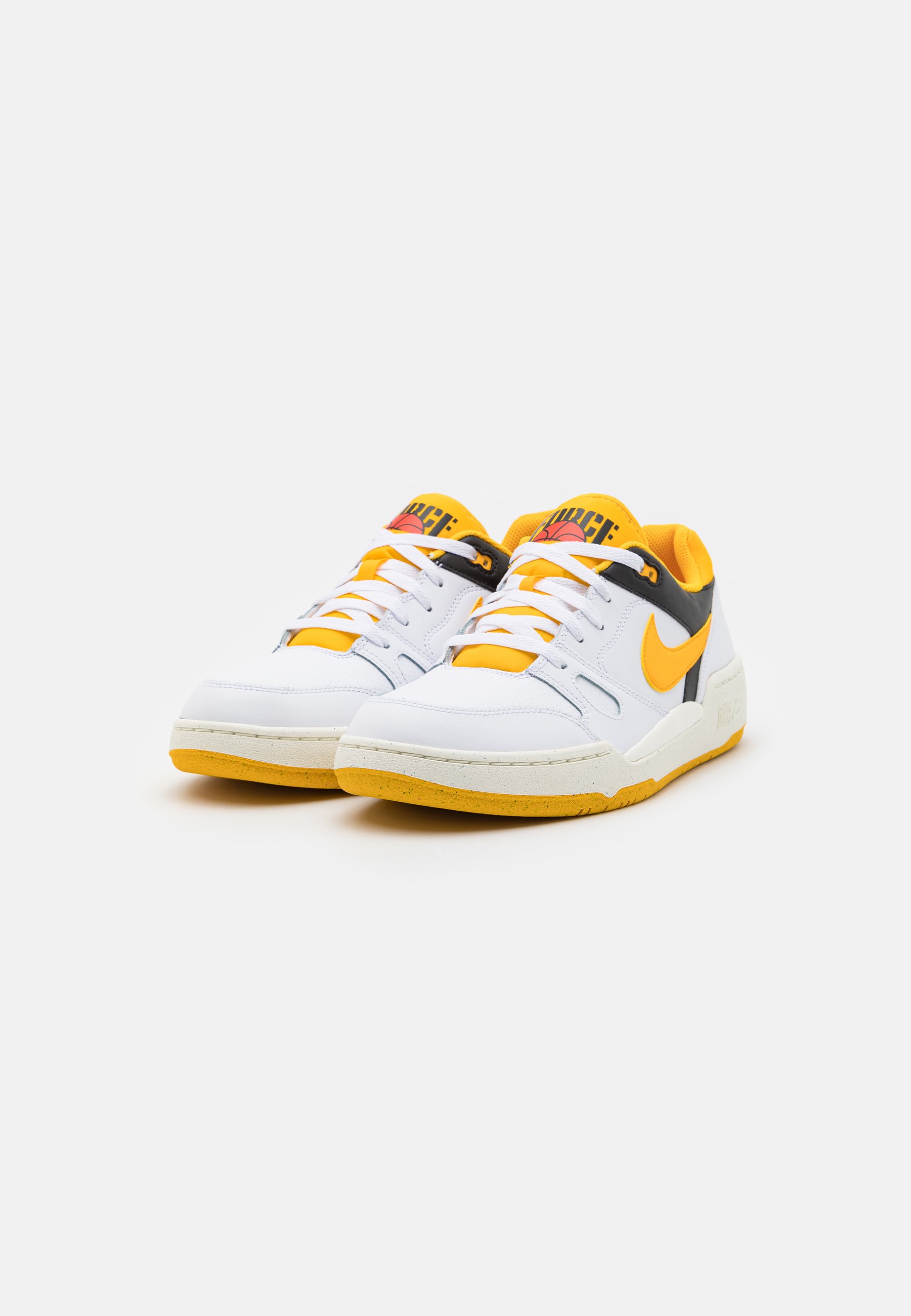 orange and white nike trainers