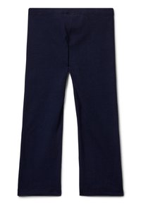 Námořnické legíny vyrobené z měkké a elastické tkaniny s pružným pasem a hladkým povrchem, bez viditelných vzorů nebo akcentů.