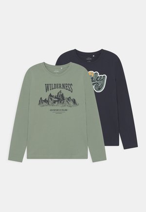 NKMVICTOR 2 PACK - Langarmshirt - iceberg green