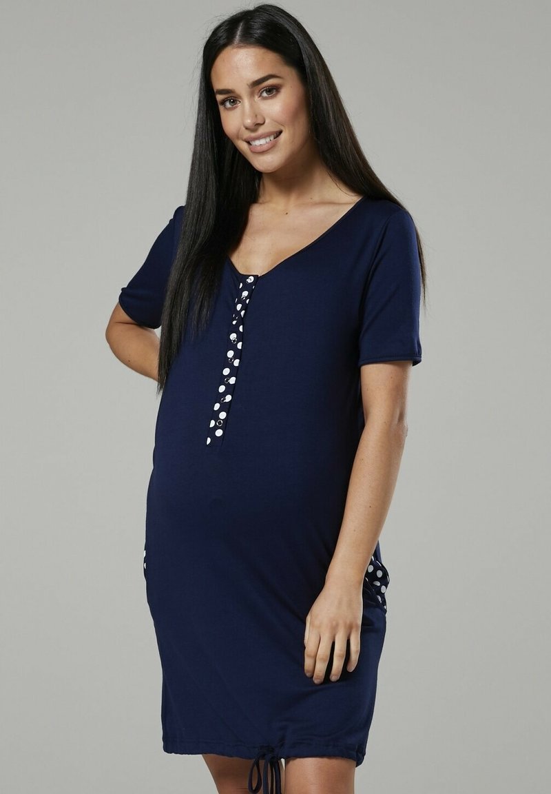 Happy Mama MATERNITY NURSING DELIVERY HOSPITAL Nightie navy/dark