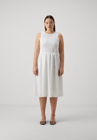 MICHAEL Michael Kors - SMOCKED MIDI DRESS - Day dress - white Thumbnail Image 1