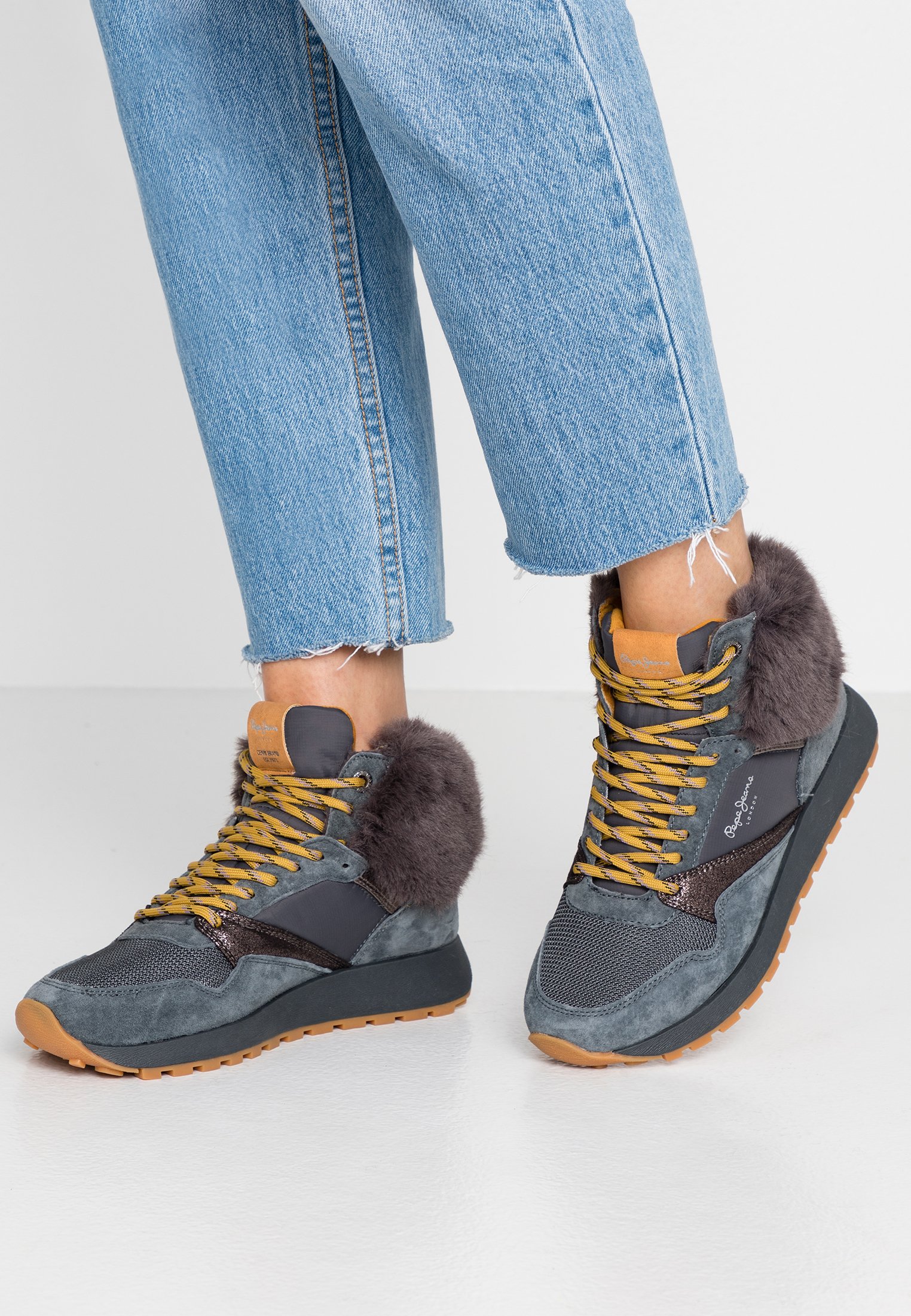Pepe Jeans DEAN WARM Høye joggesko gris Zalando.no Pepe Jeans DEAN WARM Høye joggesko gris Zalando.no