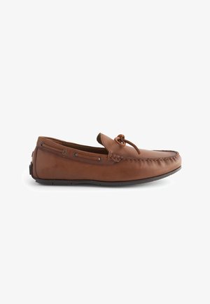 LEATHER DRIVING SHOES - Boat shoes - tan brown