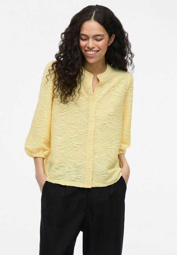 VIFINA 3/4-ARM - Hemdbluse - pale banana