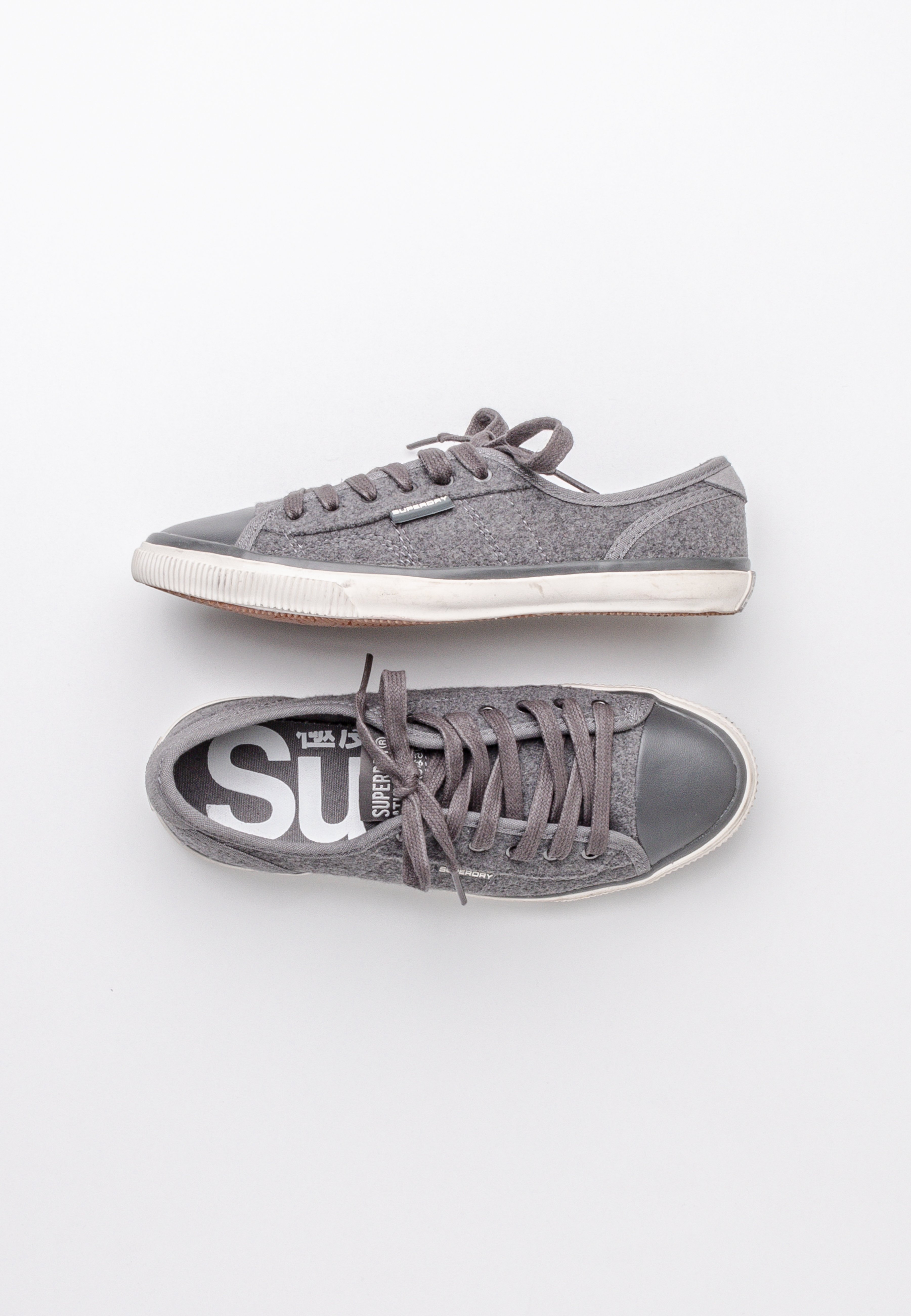 grey superdry trainers