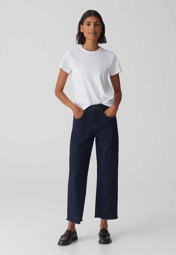 MID RISE WIDE CROPPED - Jeans Straight Leg