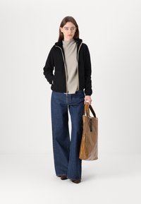 K-Way DOUBLE - Felpa con zip - black