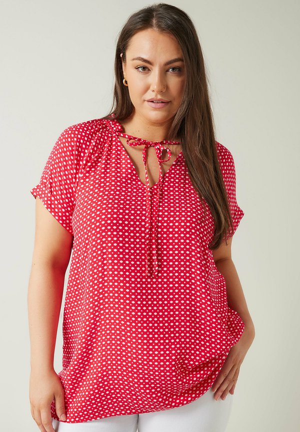 DOT PRINT TIE NECK - Bluse