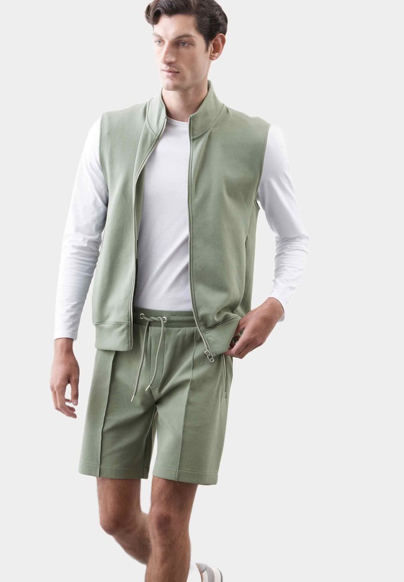 Marks & Spencer REGULAR FIT ELASTICATED WAIST - Teplákové kalhoty - smokey green