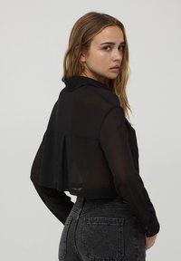 Terranova CROP TRASPARENTE - Camicia - nero