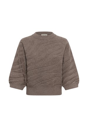 Cream, CRDELA KNIT PULLOVER - Pullover - brown lentil melange