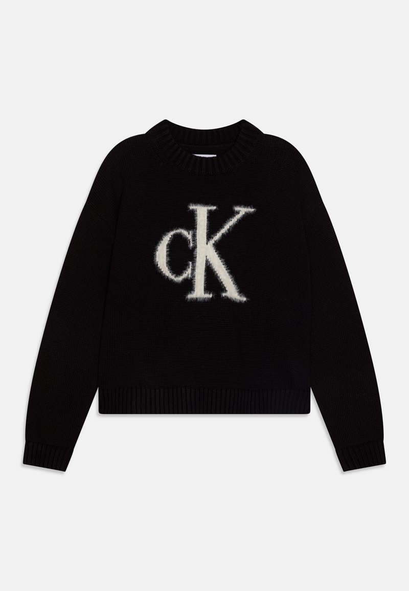 Calvin Klein Jeans FLUFFY MONOGRAM - Jumper - black