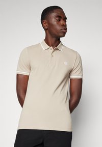 Calvin Klein Jeans TIPPING SLIM - Polokošeľa - plaza taupe
