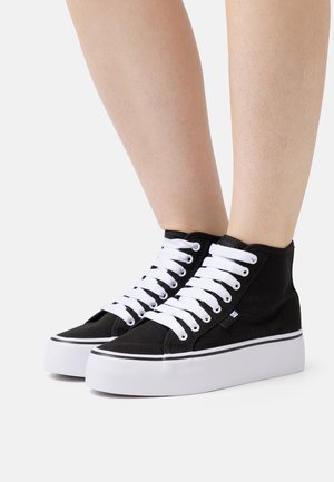 DC Shoes, MANUALHI BTM - Korkeavartiset tennarit - black/white