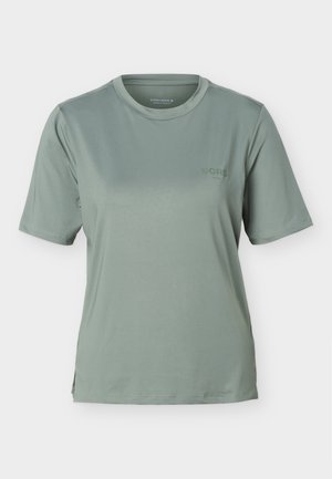 Κοντομάνικο T-shirt σε χρώμα φασκόμηλου με στρογγυλή λαιμόκοψη, μικρό λογότυπο "BORG" στο στήθος και πλευρικές σχισμές στο τελείωμα.