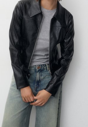 Veste en similicuir - black