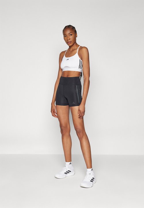 adidas Women's Optime 3-Stripes 1/4 Short Leggings Black — foto 2