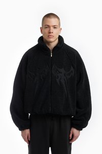 FAVELA EMBROIDERY JACKET - Φλις μπουφάν - black