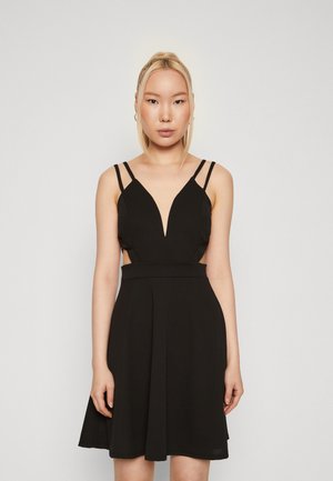 MILLY STRAP SKATER - Cocktailkjole - black