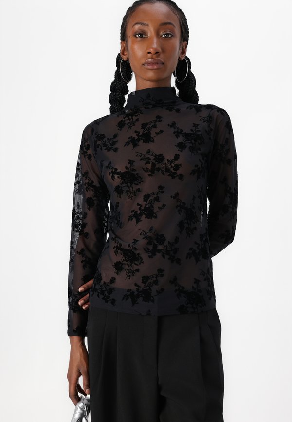 Long-Sleeve Mockneck Mesh Top - Long sleeved top3