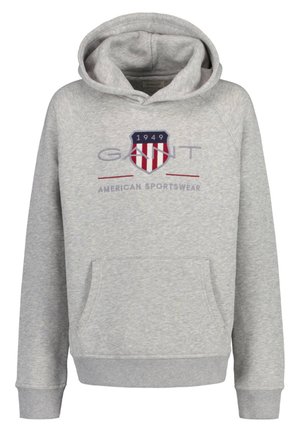 ARCHIVE SHIELD HOODIE UNISEX - Jersey con capucha - light grey melange