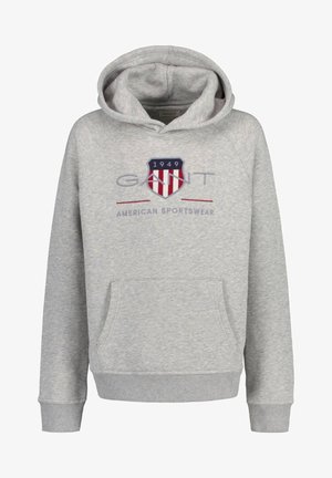 ARCHIVE SHIELD HOODIE UNISEX - Džemperis su gobtuvu - light grey melange