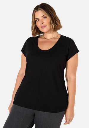 SCOOP NECK - T-shirt basic - black