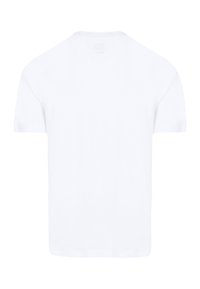 Witte t-shirt met korte mouwen, ronde hals, gemaakt van katoen, heeft een eenvoudig ontwerp zonder grafische elementen of patronen.