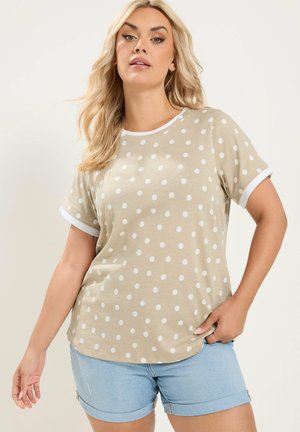 Yours Clothing, PLUS SIZE T-SHIRTS - T-shirt print - brown