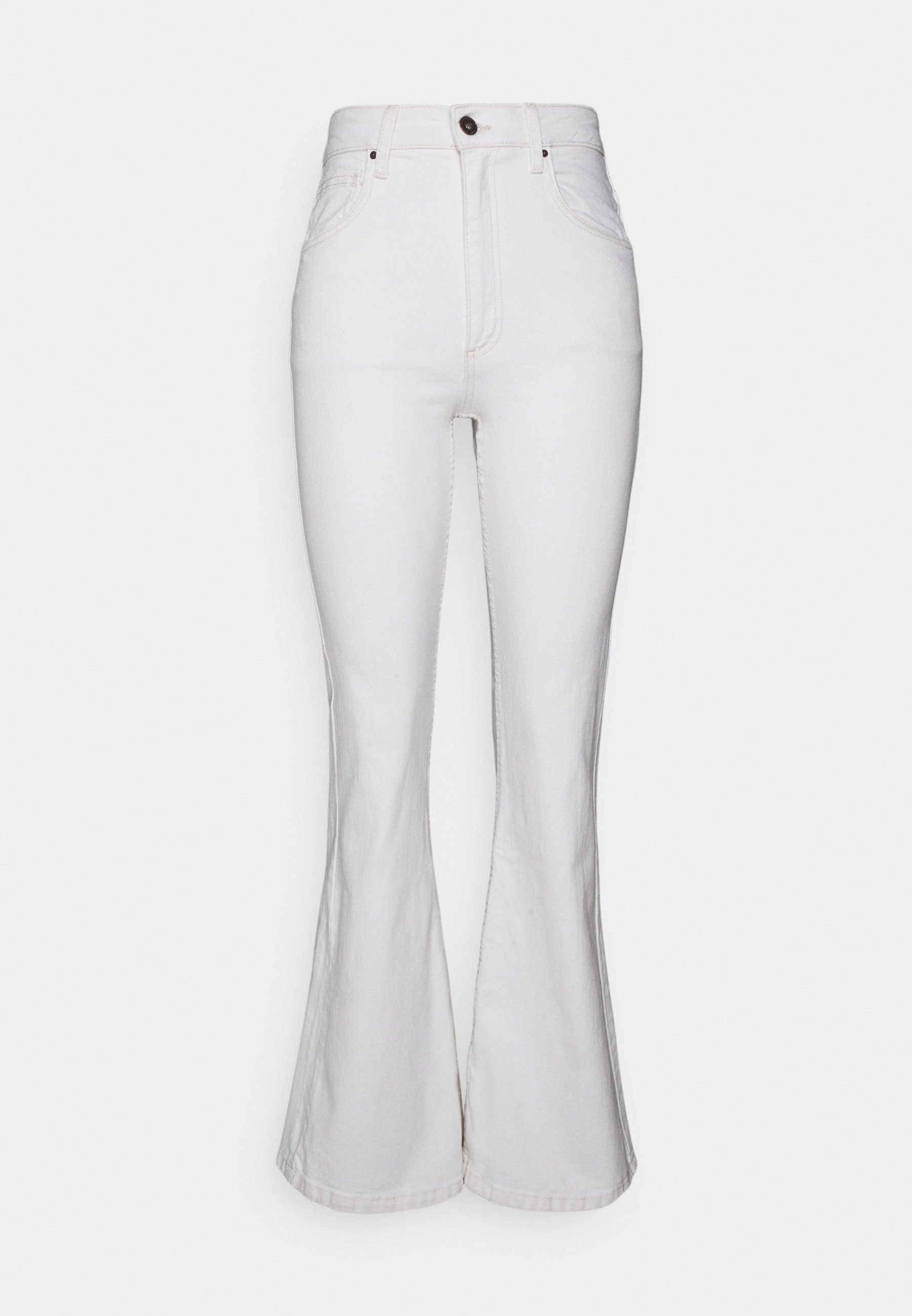 white flare bell bottom jeans