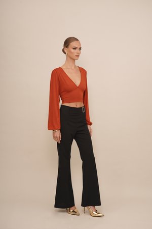 CRISSY BACKLESS - Longsleeve - burnt orange