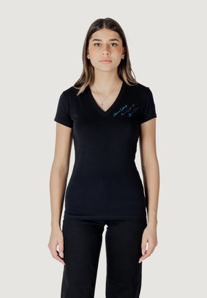 T-shirt con stampa - black