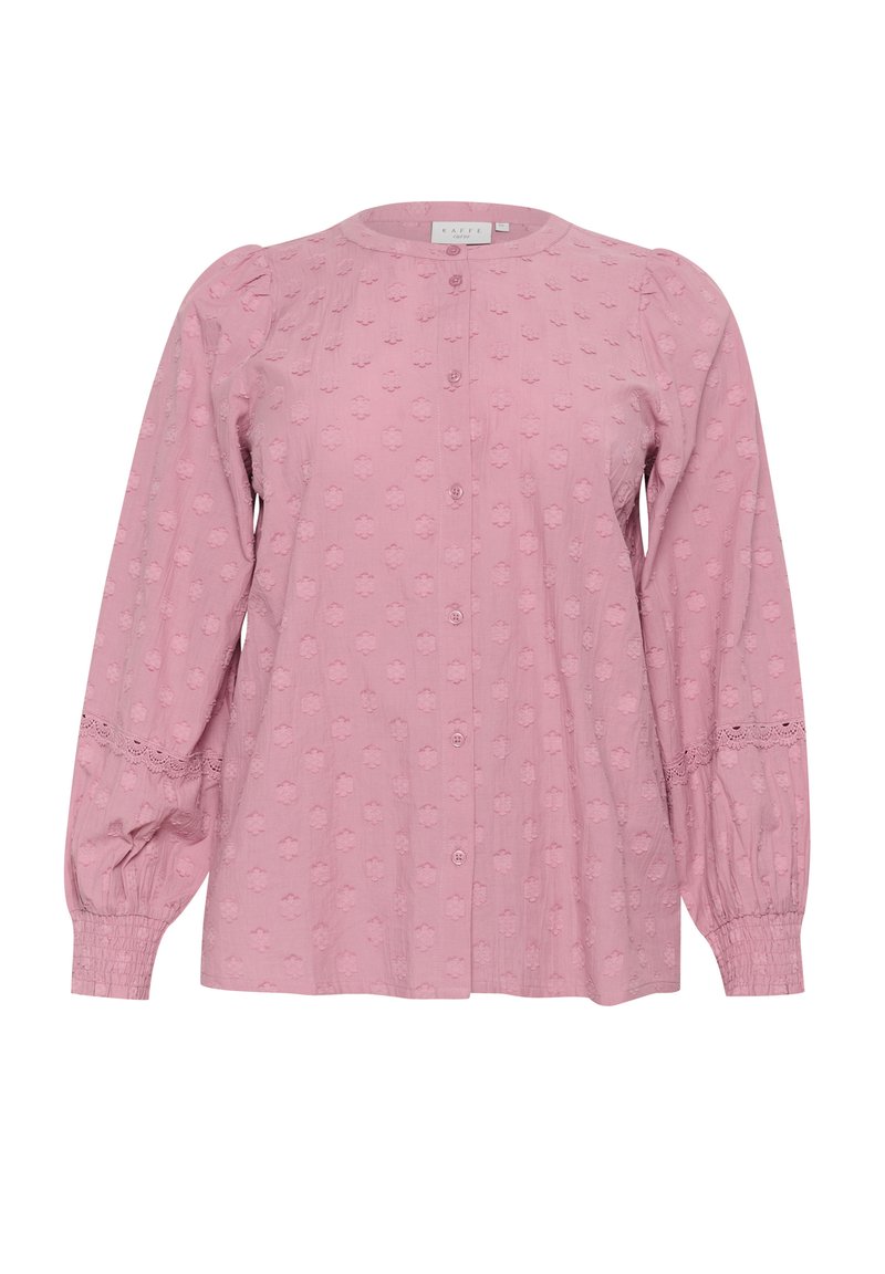 Kaffe Curve Overhemdblouse roze Kaffe Curve Overhemdblouse roze