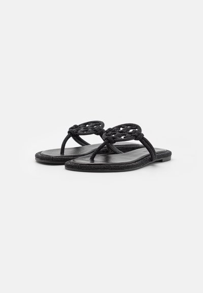 Tory Burch MILLER KNOTTED PAVE - Sandales tongs - perfect black