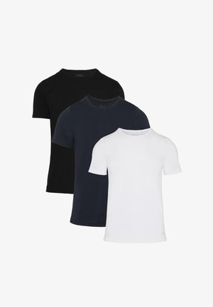 Fila, ROUND NECK UNDERSHIRT 3 PACK - Maglietta intima - black white navy