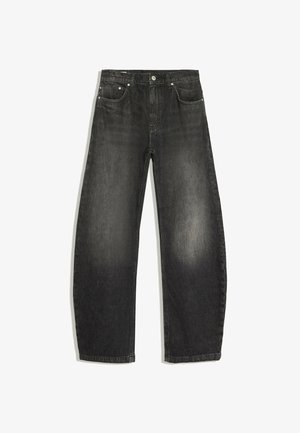 Bershka, TWISTED BARREL - JEANS - Jean baggy - black