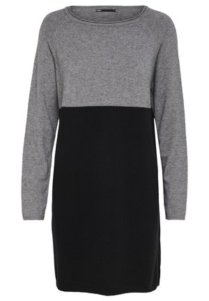 Stickad klänning - mottled grey