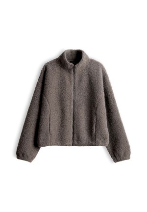 OPUS, RELAXED FIT PLUSH TEXTURE - Fleece jacket - warm greige
