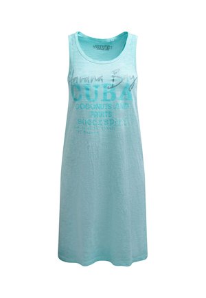 Soccx, SOCCX TANKTOP-KLEID MIT GLITTER PRINT - Jersey dress - aqua splash