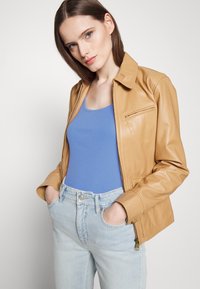 Lauren Ralph Lauren STRETCH COTTON TANK TOP - Top - blue loch