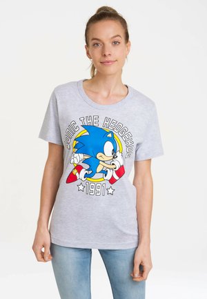LOGOSHIRT SONIC THE HEDGEHOG  - Print T-shirt - grau meliert