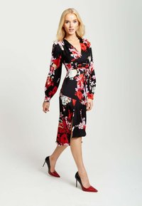 Liquorish PRINT - Day dress - black/red/pink